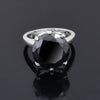 Designer 5 Ct Round Brilliant Cut Black Diamond Solitaire Ring in 925 Sterling Silver Promise Ring