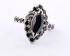 2 Ct Marquise Cut Black Diamond Engagement Ring With Black Diamond Accents