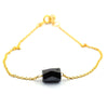 3.80 Ct Pipe Cut Black Diamond Silver Chain Bracelet In Yellow Finish. AAA Certified! Great Brilliance