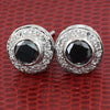 2 Ct AAA Certified Black Diamond Solitaire Studs with Diamond Accents, Amazing Collection with Great Sparkle