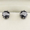 4 Ct AAA Certified Black Diamond Solitaire Studs in 925 Silver, Excellent Quality & Great Design