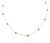 AAA Certified Black Diamond Chain Necklace in 925 Silver, Great Gift for Birthday, Anniversary