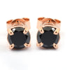 2.50 Ct AAA Certified Black Diamond Solitaire Studs in 925 Silver, Great Luster & Amazing Look