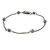 AAA Certified 5 mm Black Diamond Chain Bracelet in Black Finish, Great Brilliance & Luster