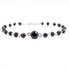 Black Diamond Chain Bracelet With 2 Ct Round Solitaire Connector. AAA Certified! Great Shine & New Style