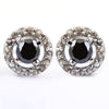 0.50 Ct Each, Certified Black Diamond Accents Studs in 925 Silver, Great Shine & Excellent Luster