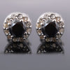 1 Ct AAA Certified Black Diamond Solitaire Studs with Diamond Accents, Amazing Collection with Great Shine