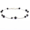 4mm-5 mm AAA Certified Black Diamond Chain Bracelet in 925 Silver, Great Design & Very Elegant