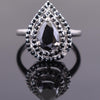 1.70 Ct Black Diamond Solitaire Designer Ring with Black Accents, Gorgeous Look with New Style! AAA Certified