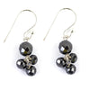 Certified Black Diamonds Bead Dangler Earrings in 925 Silver, Amazing Collection with Great Shine