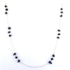 5mm-6mm AAA Certified Elegant Rough Black Diamond Chain Necklace. Great Gift