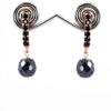 7 mm AAA Certified Black Diamond Designer Earring, Great Brilliance