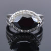 4.25 Ct Black Diamond Solitaire Marquise Ring with Diamond Accents, Designer Collection & Great Shine