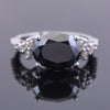 5.20 Ct Gorgeous Black Diamond Solitaire Cocktail Ring with Diamond Accents, Very Elegant & Great Gift