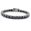 5 mm Black Diamond Tennis Bracelet in 925 Silver, 100% Certified! Very Elegant And Great Brilliance