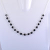 5 mm Round Black Diamond Beads Chain Necklace - ZeeDiamonds