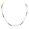 AAA Certified Black Diamond Chain Necklace in 925 Sterling Silver with Great Sparkle!