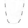 AAA Certified Round Black Diamond Chain Necklace, Great Brilliance & Luster!