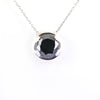 Certified 4 Ct Amazing Round Black Diamond Pendant in Sterling Silver- Great Shine & Luster