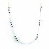 4 mm Round Black Diamond Chain Necklace. AAA Certified! Great Brilliance & Luster