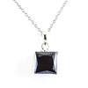 5.50 Ct Princess Cut Black Diamond Solitaire Pendant, Earth Mined Certified- Very Elegant & Great Look