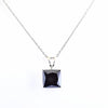 5.50 Ct Princess Cut Black Diamond Pendant with 925 Sterling Silver, Certified- Amazing Collection