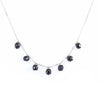 AAA Certified Elegant Black Diamond Chain Necklace in 925 Silver, Latest Collection