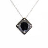 5 Ct Certified Round Black Diamond Solitaire Pendant In 925 Silver. AAA Quality Great Design & Shine