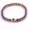 Stunning Black Diamond Tennis Bracelet In Rose Gold Finish! AAA Certified, Great Shine & Luster