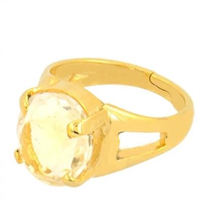 Buy RRVGEM YELLOW SAPPHIRE RING 10.25 Ratti / 9.70 Carat PUKHRAJ RING Gold  Plated Adjustable Ring Gemstone for Men and Women (Lab - Tested)WITH  CERTIFICATE at Amazon.in